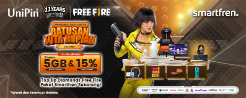 SERU! Smartfren Ekstra Untung di Ulang Tahun UniPin ke-11!